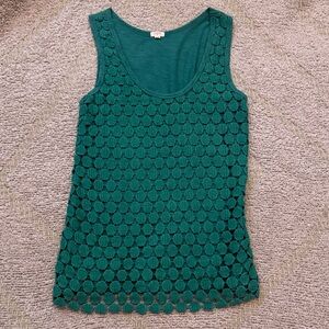 J.Crew Teal Textured Tank Top | XXS